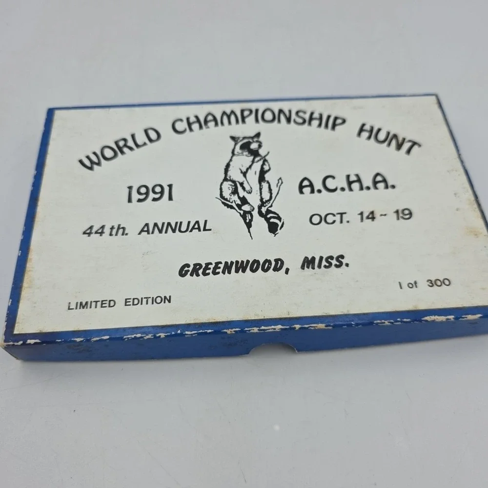 A.C.H.A 1991 World Championship Bear Hunter Pocketknife 1 Of 300 Collectors RARE